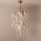 Large Brass White Spiral Murano Glass Torciglione Chandeliers, 1960, Set of 2 9