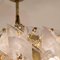 Large Brass White Spiral Murano Glass Torciglione Chandeliers, 1960, Set of 2 7
