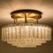 Large Blown Glass and Brass Light Fixture from Doria, Image 12
