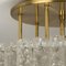 Large Blown Glass and Brass Light Fixture from Doria 9
