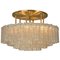 Large Blown Glass and Brass Light Fixture from Doria 3