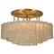 Large Blown Glass and Brass Light Fixture from Doria, Image 3