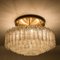 Large Blown Glass and Brass Light Fixture from Doria, Image 13