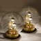 Large Hand Blown Bubble Glass Table Lamps from Doria, 1970s, Set of 2 4