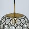 Circle Iron and Bubble Glass Chandelier from Limburg 3