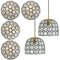 Circle Iron and Bubble Glass Chandelier from Limburg 16
