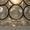 Circle Iron and Bubble Glass Chandelier from Limburg 13