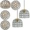 Circle Iron and Bubble Glass Chandelier from Limburg 15