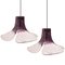 Lampe à Suspension Modèle LS185 Violette par Carlo Nason pour Mazzega 4