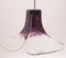 Lampe à Suspension Modèle LS185 Violette par Carlo Nason pour Mazzega 8