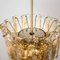 Brass Clear and Amber Spiral Glass Chandelier from Doria, 1970s 12