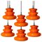 Lampe à Suspension Orange par Peill & Putzler, 1970s 1