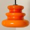 Lámpara colgante en naranja de Peill & Putzler, años 70, Imagen 6