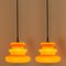 Lámpara colgante en naranja de Peill & Putzler, años 70, Imagen 14