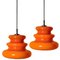 Lampe à Suspension Orange par Peill & Putzler, 1970s 3