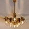 Large Brass and Glass Light Fixture in the Style of Jacobsson, 1960s, Image 2