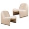 Alky Chairs by Piretti with New Upholstery by Boucle Nacre Erose Deda, Set of 2 1