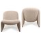 Alky Chairs by Piretti with New Upholstery by Boucle Nacre Erose Deda, Set of 2 4