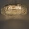Plafón grande de cristal de Murano con níquel, años 60, Imagen 7