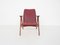 Bordeaux Red Lounge Chair by Louis Van Teeffelen for Webe, The Netherlands 1960s 1