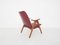 Bordeaux Red Lounge Chair by Louis Van Teeffelen for Webe, The Netherlands 1960s 6