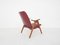 Bordeaux Red Lounge Chair by Louis Van Teeffelen for Webe, The Netherlands 1960s, Image 6