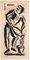 Arturo Peyrot, Figur, Holzschnitt, Mitte 20. Jahrhundert 1