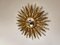 Large Mid-Century Golden Sunburst Mirror, 1960s 7