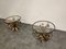 Vintage Gilt Metal Flower Side Tables, 1960s, Set of 2 4