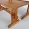 Mid-Century Pine Wood Bench and Dining Table, 1960s, Set of 2 3