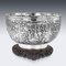 19th Century Solid Silver Fruit Bowl by Wang Hing, 1880s 25