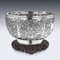 19th Century Solid Silver Fruit Bowl by Wang Hing, 1880s 27