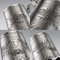 Antique 19th Century Russian Solid Silver and Glass Vodka Set by Alexandr Egomov, Karl Antriter, Alexandr Fulf, 1880s, Set of 8, Image 2