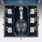 Antikes russisches Wodka-Set aus massivem Silber und Glas aus 19. Jhdt. Von Alexandr Egomov, Karl Antriter, Alexandr Fulf, 1880er, 8er Set 10