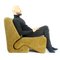 Gold Velvet Lounge Chair by Ivan Matusik, 1970s, Image 3