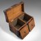 Antike Englische Teebox aus Eiche 10