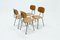 Plywood and Steel Dining Chairs from Kembo, 1950s, Set of 4, Image 5