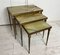 Marble and Brass Nesting Tables, 1970s, Set of 3 4