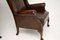 Leather Wing Back Armchairs, 1930s, Set of 2 7