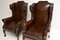 Leather Wing Back Armchairs, 1930s, Set of 2, Immagine 5