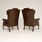 Leather Wing Back Armchairs, 1930s, Set of 2, Image 10