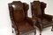 Leather Wing Back Armchairs, 1930s, Set of 2 4