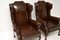 Leather Wing Back Armchairs, 1930s, Set of 2, Immagine 4