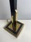 Lámpara de mesa vintage de latón dorado y negro, años 70, Imagen 8