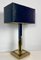 Lámpara de mesa vintage de latón dorado y negro, años 70, Imagen 6