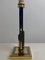 Lámpara de mesa vintage de latón dorado y negro, años 70, Imagen 2