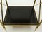 Brass and Black Leather Side Table from Maison Jansen, 1970s 12