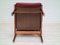 High Back Cherry Brown Leather and Teak Relax Armchair, 1970s, Image 9