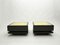 Black Lacquered and Brass Coffee Tables by Jean Claude Mahey, 1970s, Set of 2, Image 2