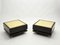 Black Lacquered and Brass Coffee Tables by Jean Claude Mahey, 1970s, Set of 2 5